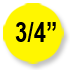 three quarter inch