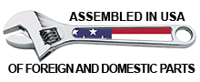 ASSEMBLED IN THE USA OF FOREIGN AND DOMESTIC PARTS