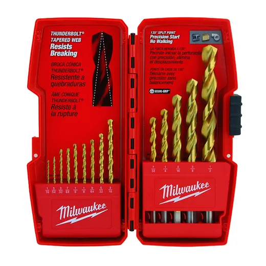 THUNDERBOLT&reg; Titanium Coated Drill Bit Set - 14 pc